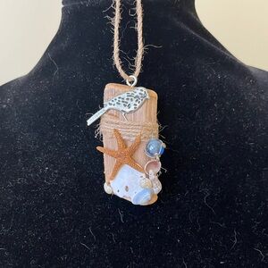 Silver Bird Driftwood Ornament